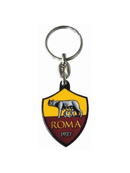 Portachiavi in metallo con logo ufficiale AS ROMA